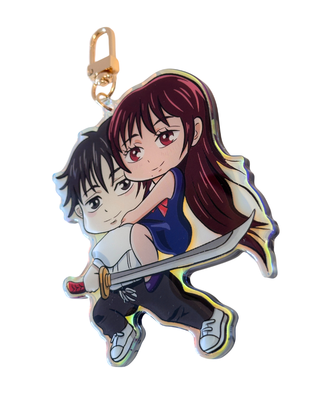 Yuta X Rika- Jujutsu Kaisen- Epoxy Holographic Acrylic Keychain
