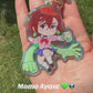 Momo Ayase- Dandadan- Keychain Epoxy acrylic keychains / Rainbow finish