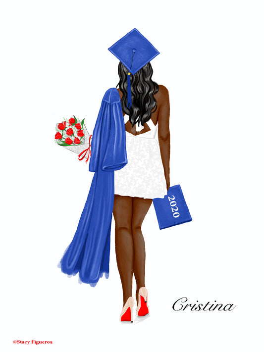 Student Graduate Class of 2020 Black Hair
