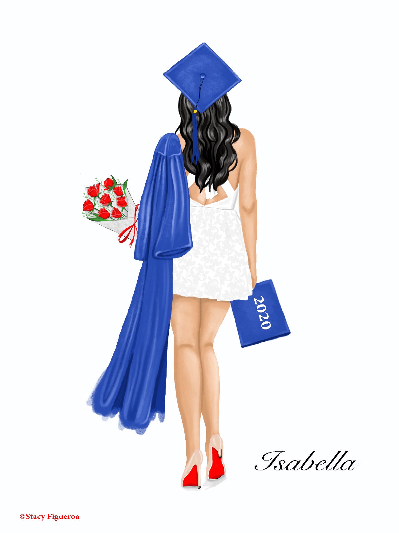 Student Graduate Class of 2020 Dark Brown Hair