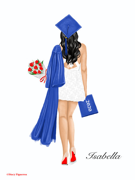 Student Graduate Class of 2020 Dark Brown Hair