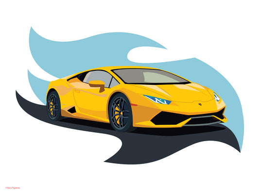Bright Yellow Lamborghini
