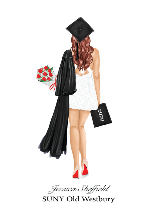 Student Graduate Class of 2020 Brunette Hair