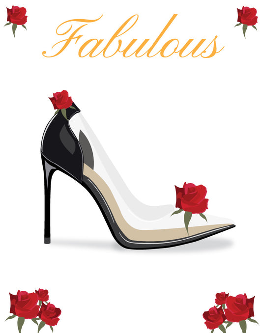 Fabulous Miss Rose Clear Shoe