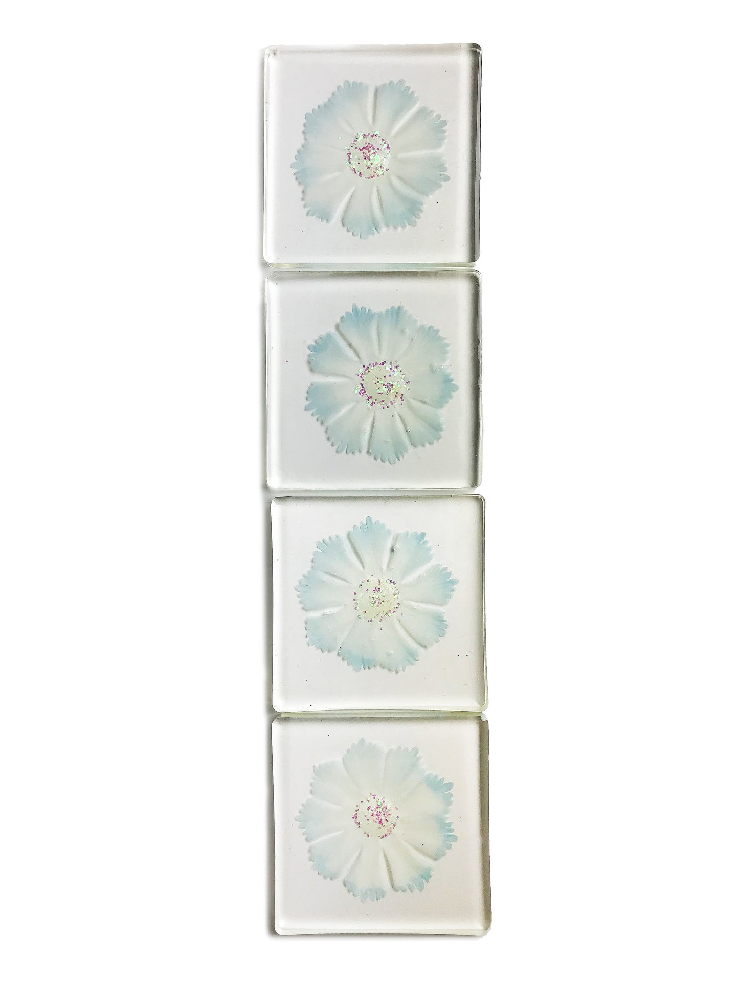 Glitter Flower Coasters