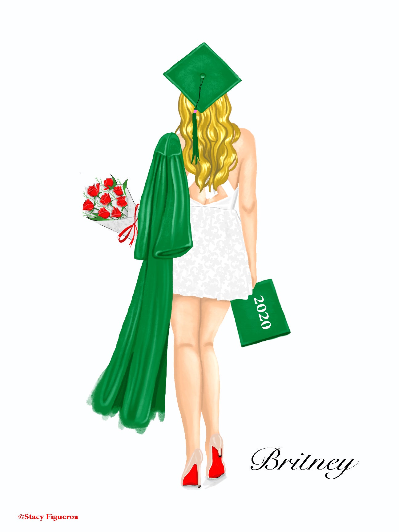 Student Graduate Class of 2020 Blonde Hair