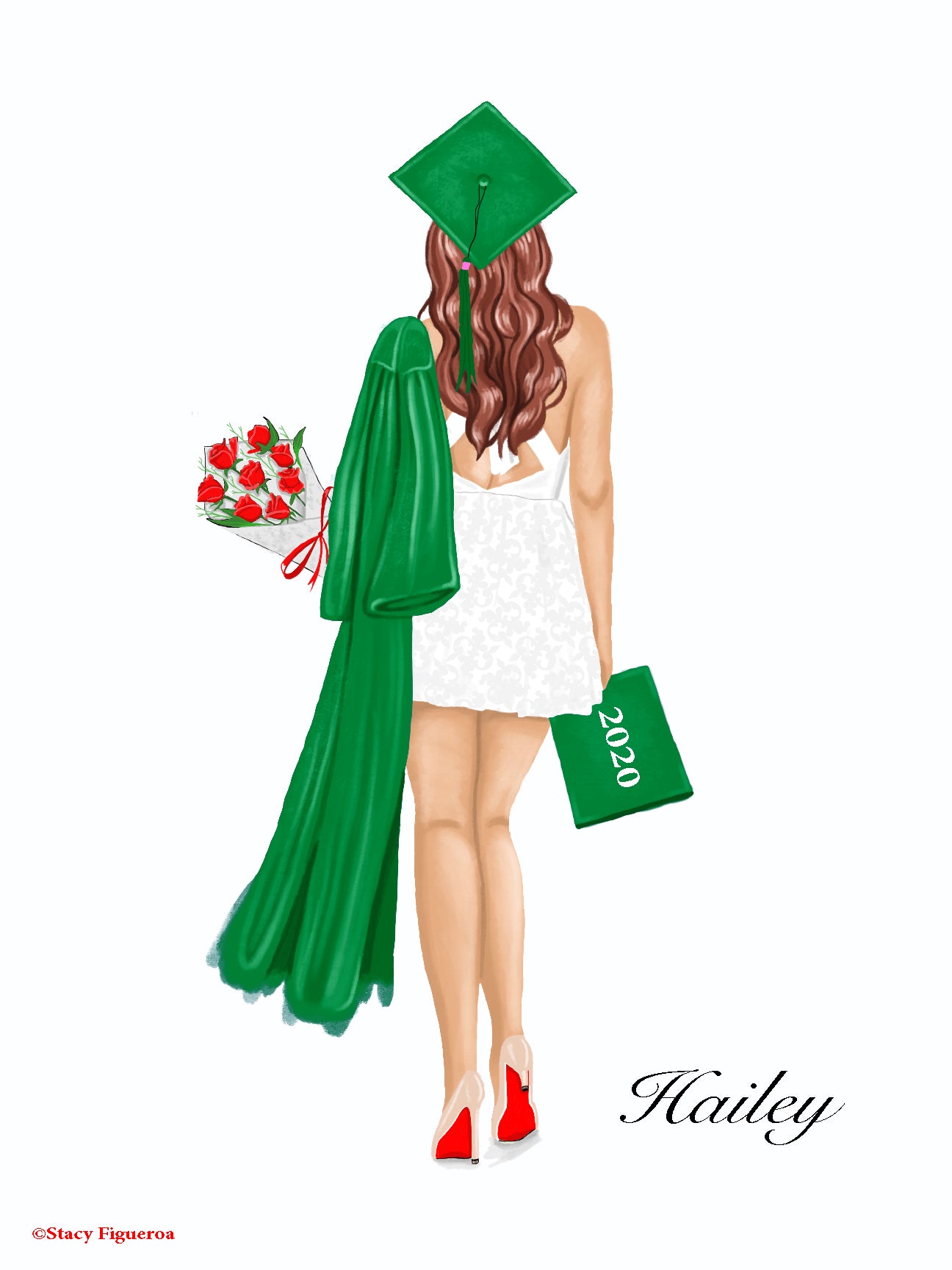 Student Graduate Class of 2020 Brunette Hair
