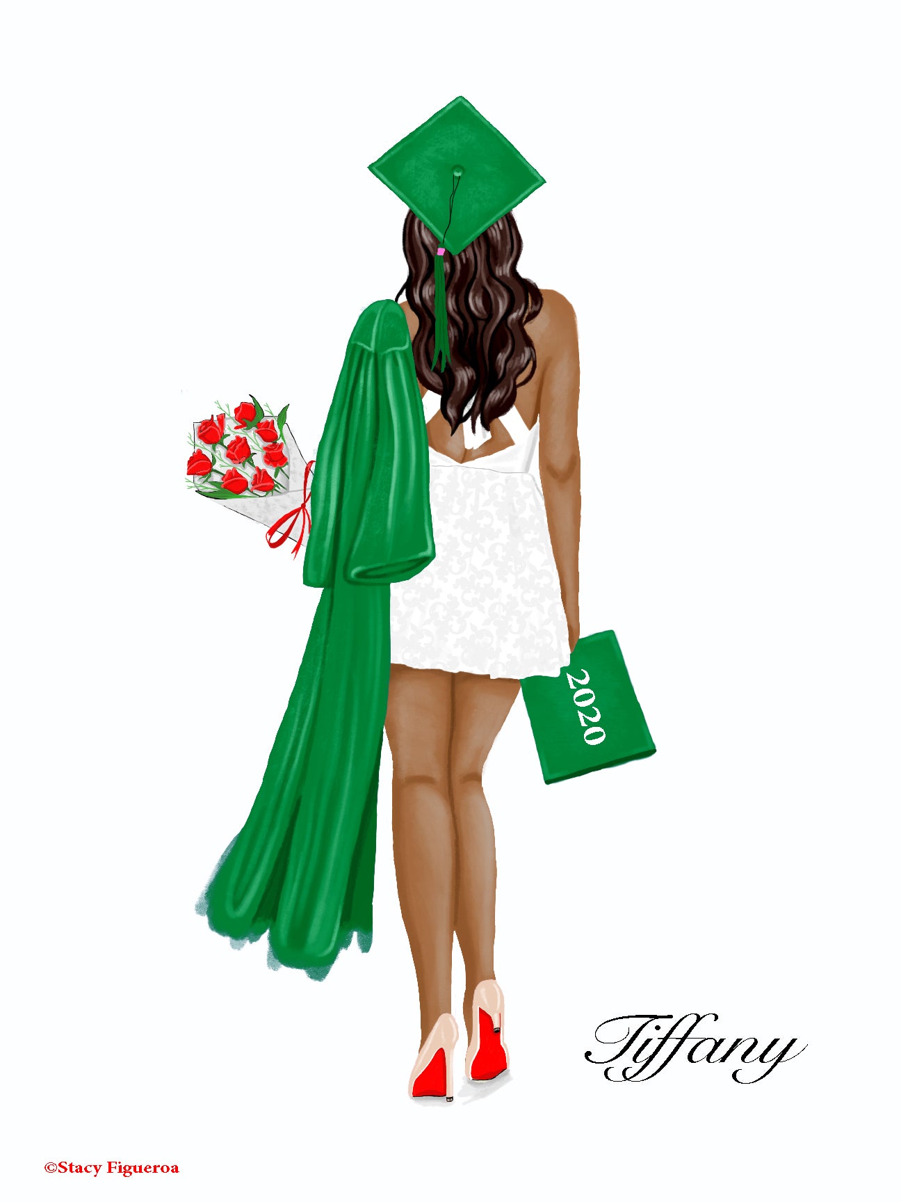 Student Graduate Class of 2020 Espresso Hair