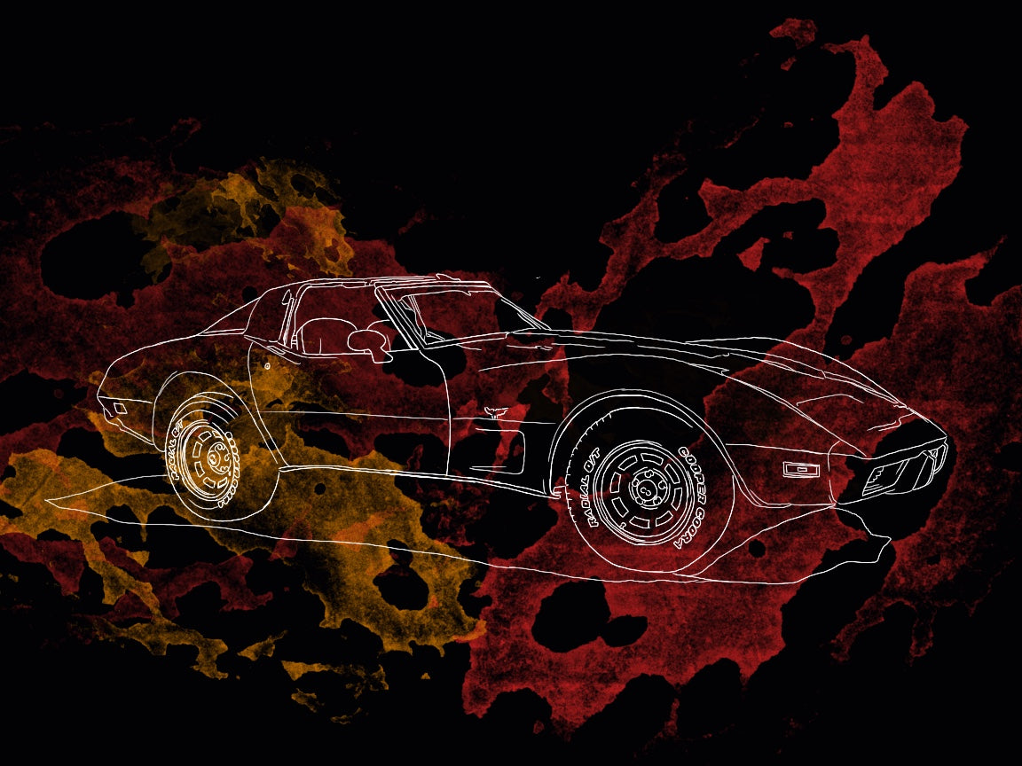1971 Corvette Watercolor Design