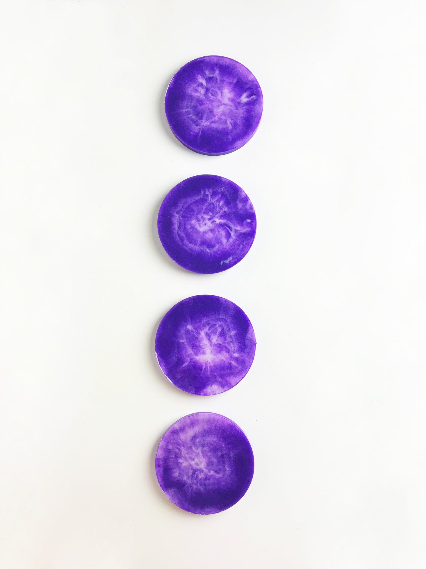 Purple and White Tie Dye Coaster