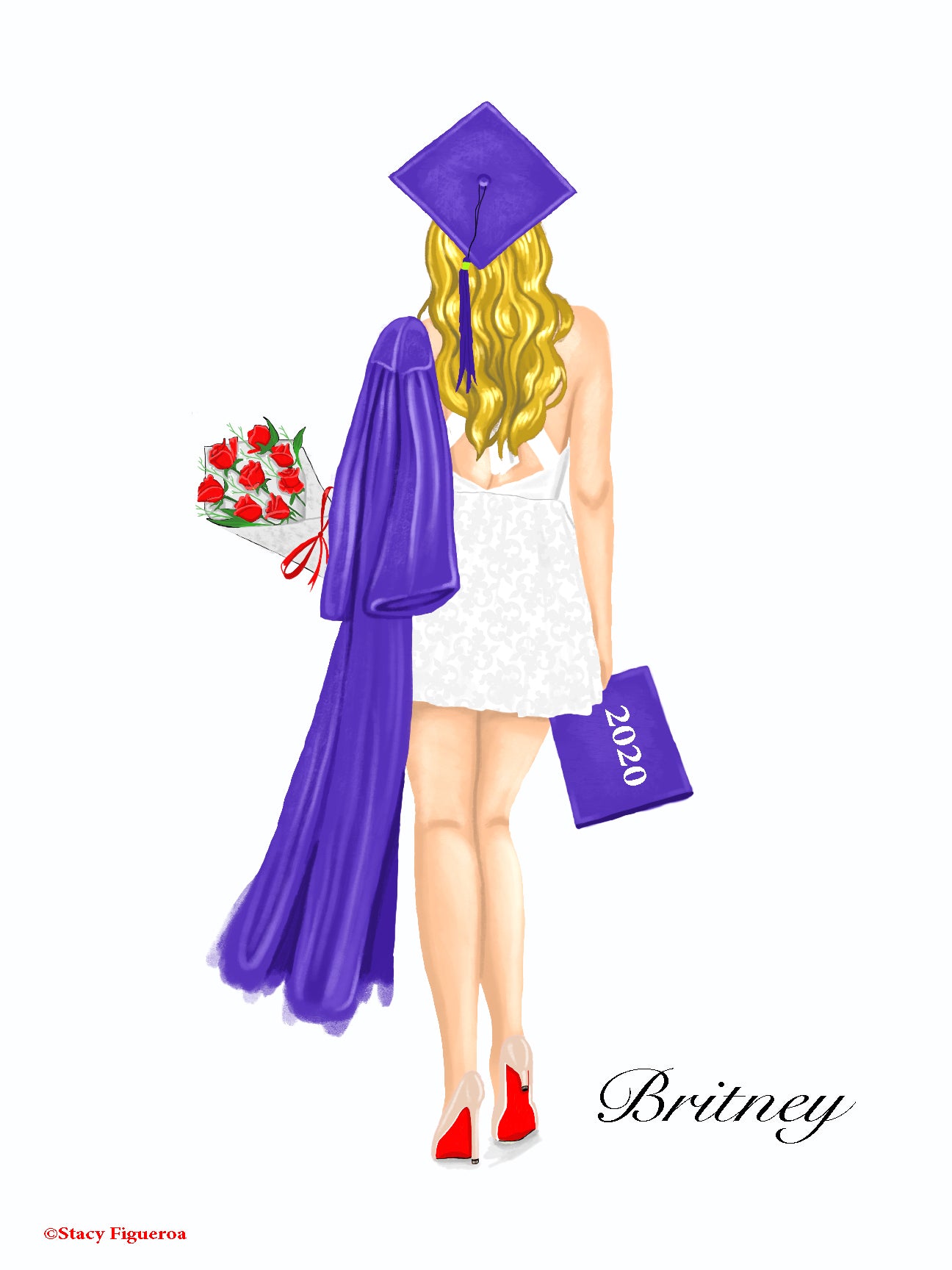 Student Graduate Class of 2020 Blonde Hair