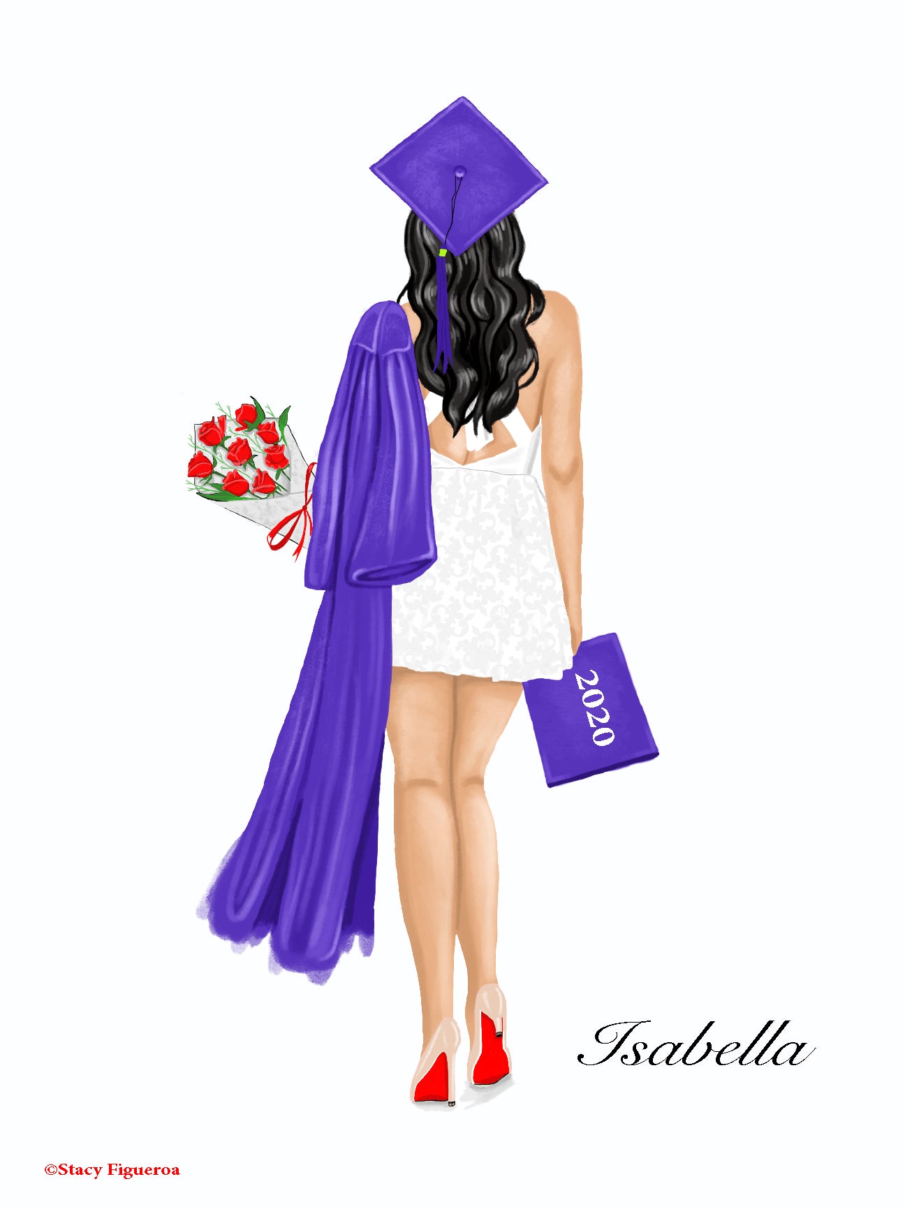 Student Graduate Class of 2020 Dark Brown Hair