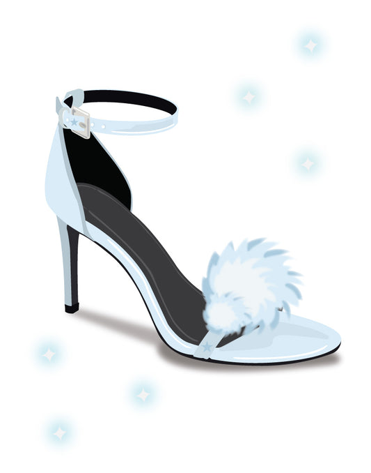 Furry Pom Pom Heels
